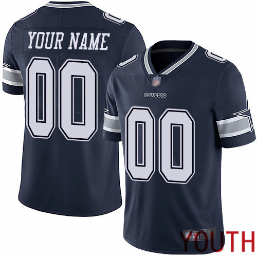 Limited Navy Blue Youth Home Jersey NFL Customized Football Dallas Cowboys Vapor Untouchable